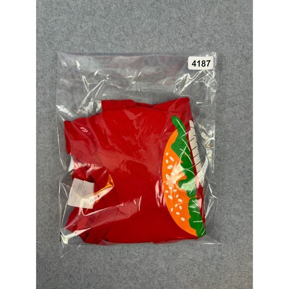 Burger King Whopper Employee Shirt Size M Red Short Sleeve Tee Summer Uniform - Picture 8 of 8